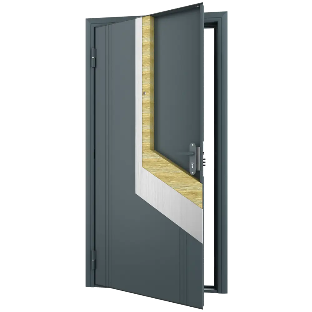 Дверь входная металлическая Эко 98x205 см левая антрацит DOORHAN STLM-2062114 - Вид №6