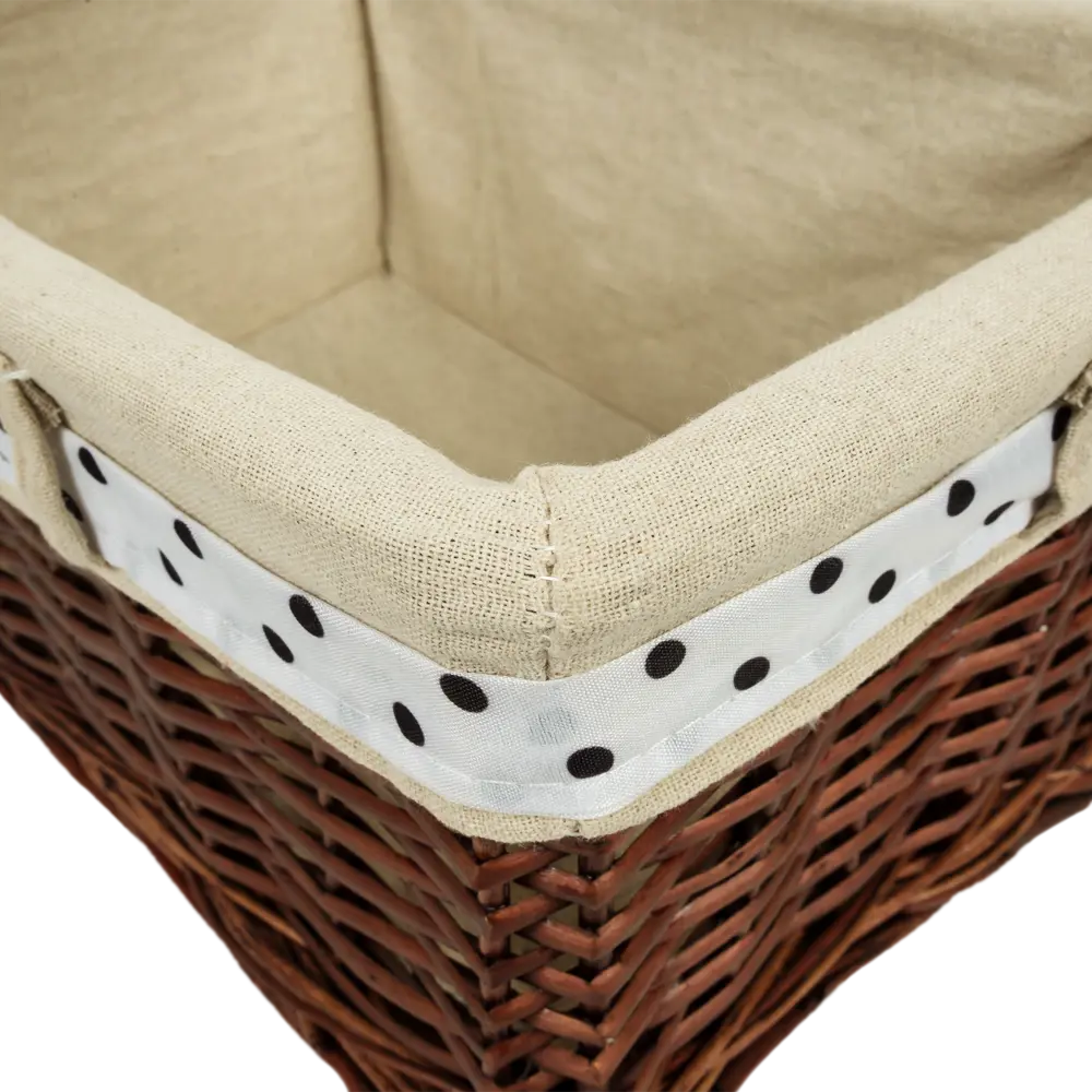 Корзина Ива с декоративным чехлом 30x16x21 см плетенье цвет коричневый STORIDEA STLM-2149513 - Вид №3