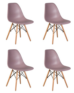 90560291 Комплект кухонных стульев 4 шт Dsw -pp638 80х53х46 см пластик цвет сиреневый LMZL STLM-0282701 DOBRIN