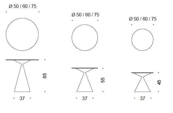 Круглый журнальный столик из полиуретана Desalto глина ARCH-00101622 - Вид №16