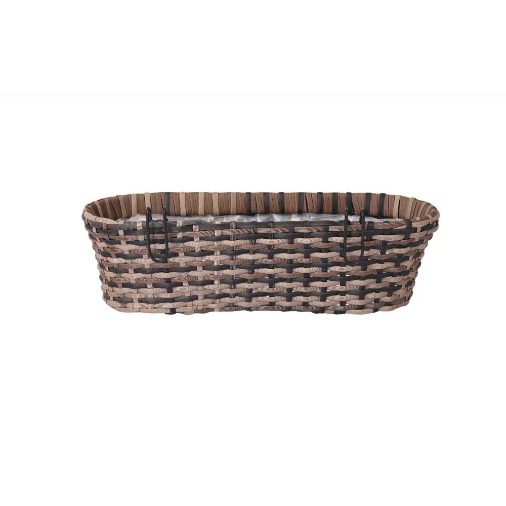 Кашпо для цветов 14x22x50 см v15 л пластик темно-коричневый Santreyd Балконный STLM-2152678 - Вид №3