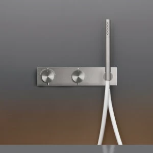 Настенный термостатический набор смеситель для ванной / душем с системой Acqua Stop, 2/3 ходовой переключающий и цилиндрическая ручного душа диаметром 18 м </ диапазона > т  MIL143 CEADESIGN