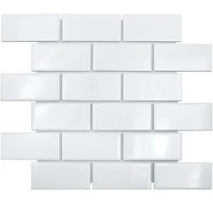 Декоративная мозаика Starmosaic Brick white glossy 1236112 29.1x29.5см цвет Белый