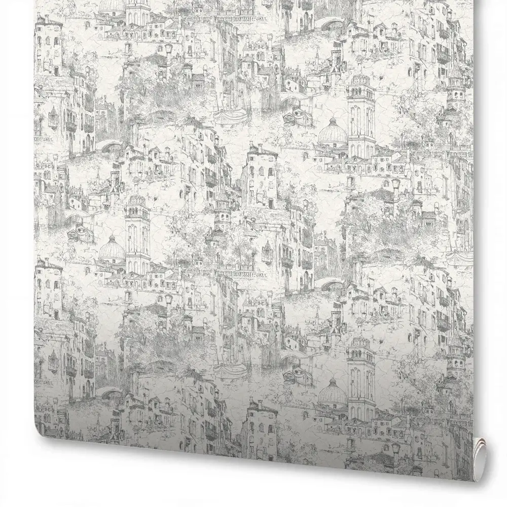 Обои флизелиновые WallSecret Luciano черно-белые 1.06 м 8642-10 STLM-2029961