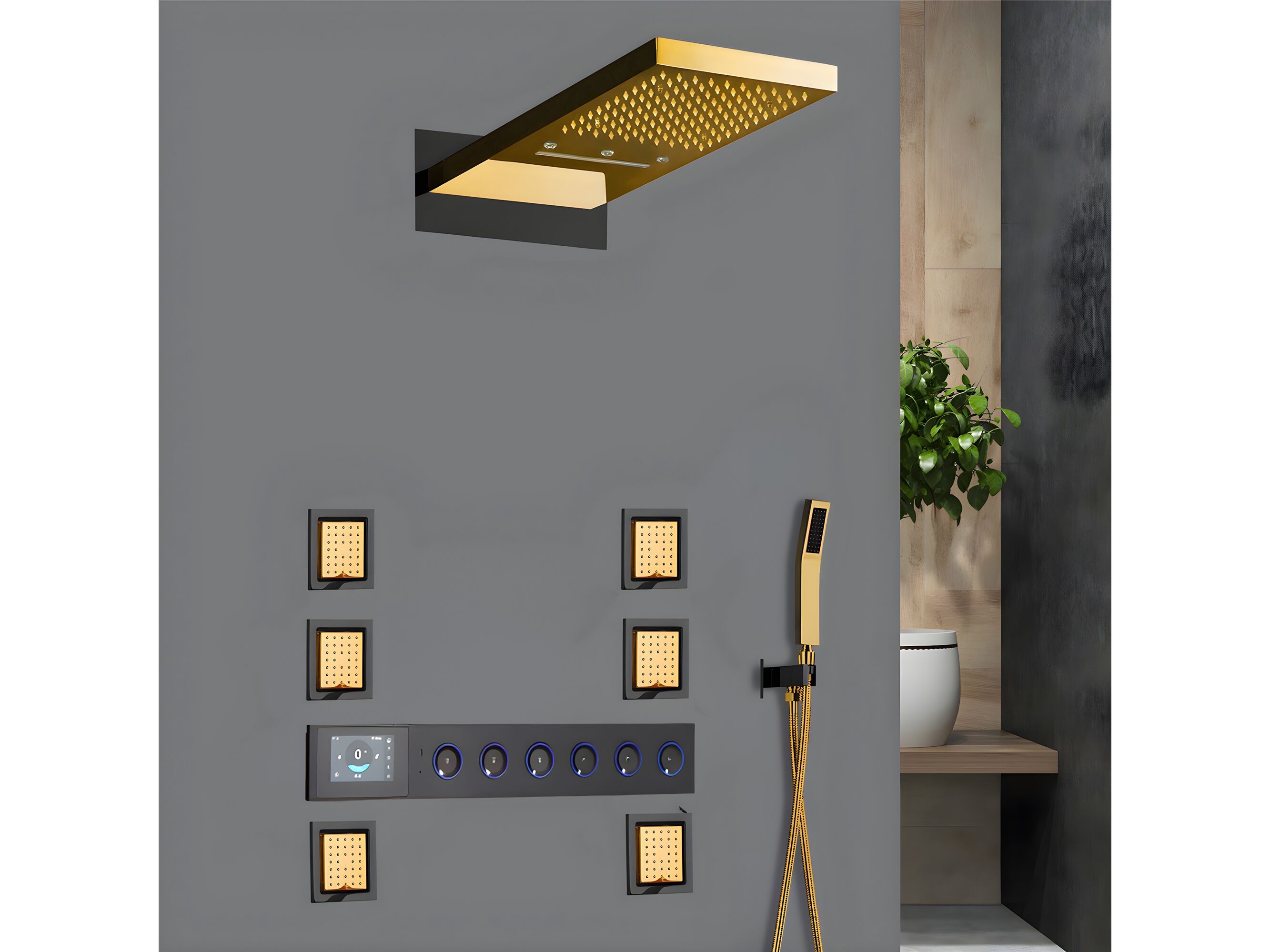 Нержавеющая сталь термостатический встраиваемый набор для душа с ручным душем Fontana Showers ARUCAS ARCH-00151909