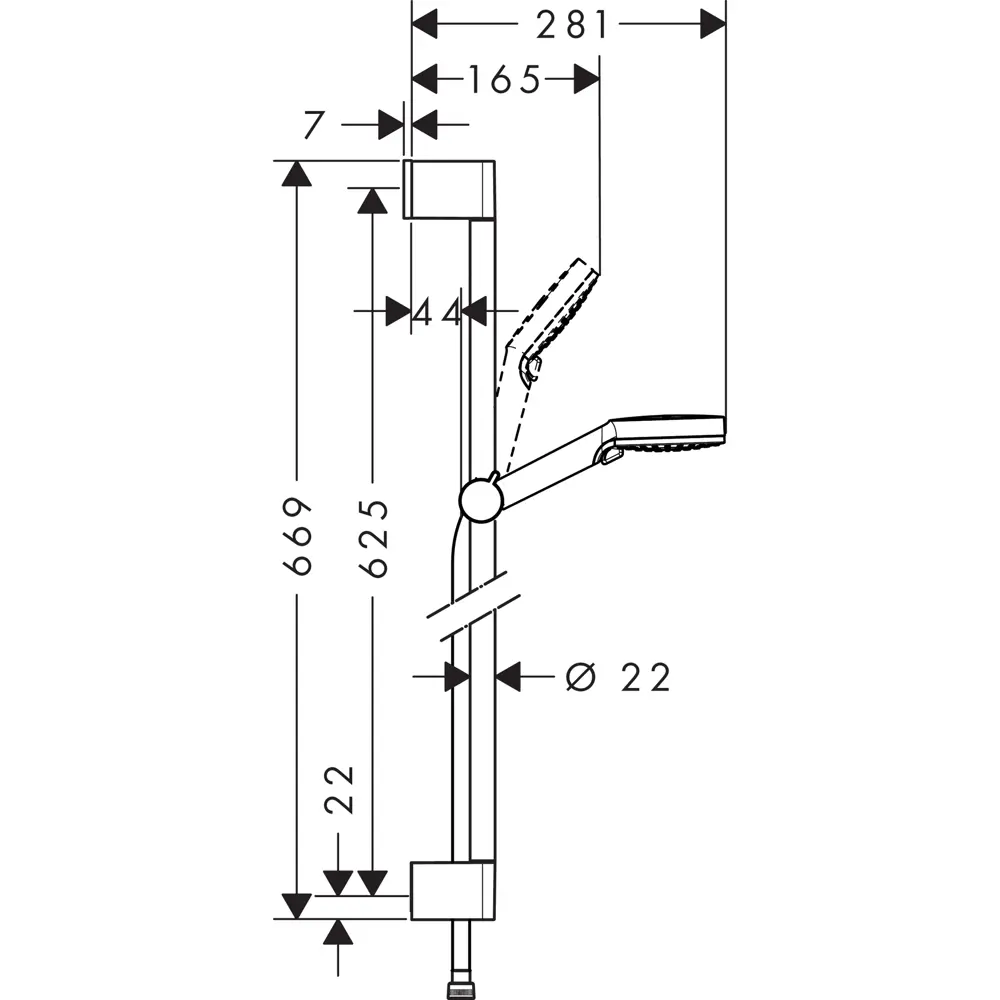 Набор душевой Hansgrohe Crometta Vario 2 режима цвет хром STLM-2207063 - Вид №6