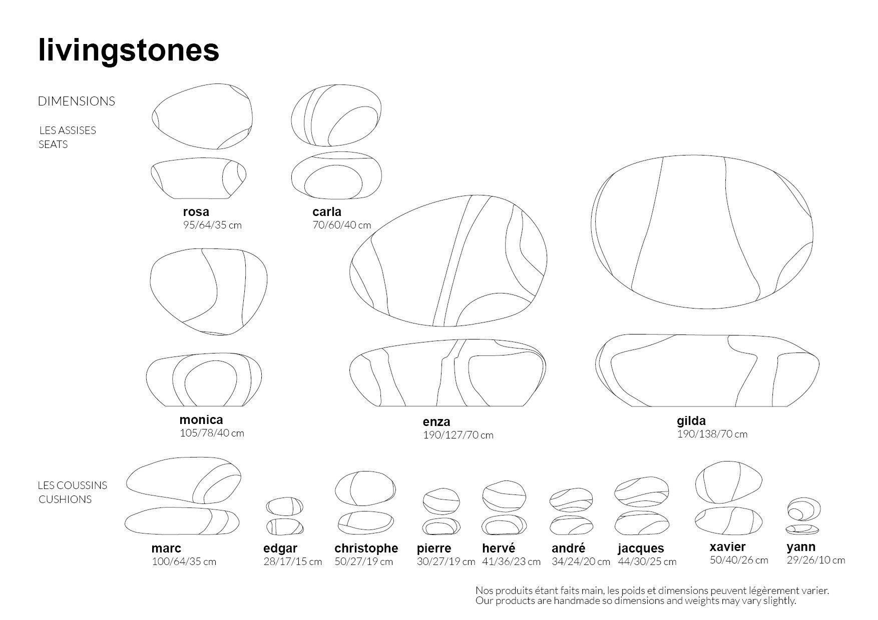 Пуф smarin Livingstones - ARDA pebble system ARCH-00080847 - Вид №4