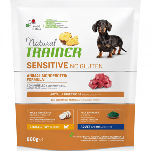 ПР0017535 Корм для собак TRAINER Nat. Sensitive для мелких пород ягненок сух сух. 800г NATURAL TRAINER