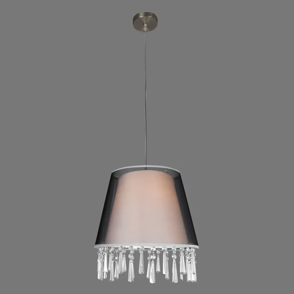 Подвесной светильник 15093H 1хЕ27х60 Вт цвет никель/чёрный Globo STLM-2089452 - Вид №2
