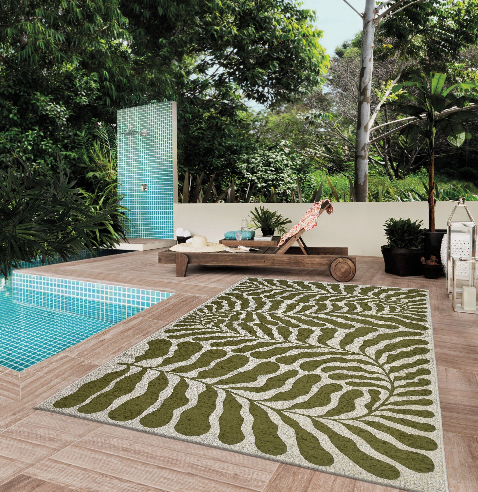 Прямоугольный напольный ковер с рисунком Ademi Outdoor ARCH-00090704 - Вид №1