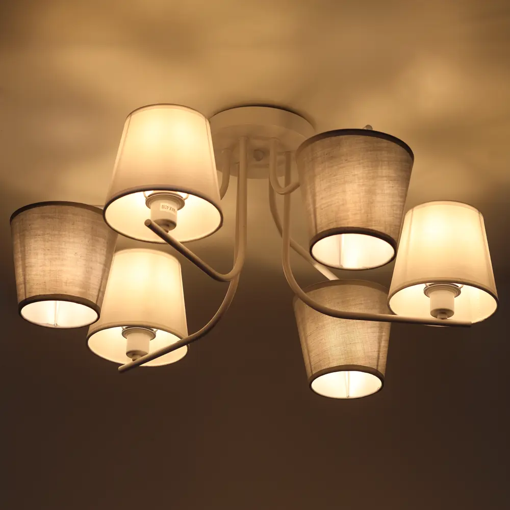 Люстра потолочная Chris 3154-306 6 ламп 18 м² цвет белый Rivoli STLM-2015689 - Вид №2