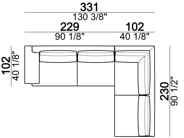 Секционный диван из ткани Arketipo EGO ARCH-00102437 - Вид №24