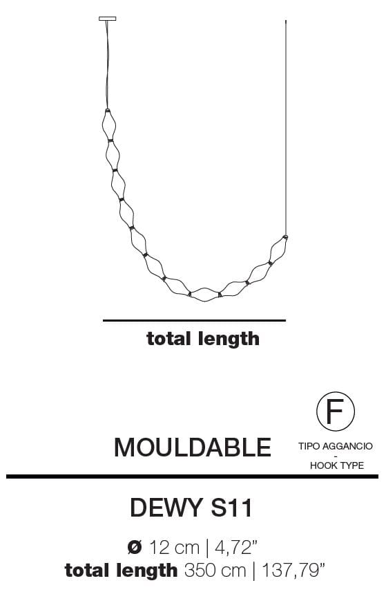 Подвесной светильник из боросиликатного стекла Euroluce Lampadari Dewy ARCH-00031831 - Вид №2