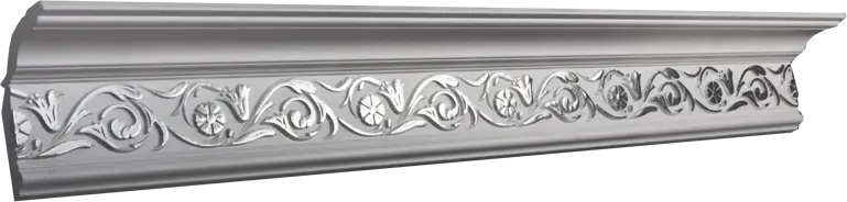 90414154 Потолочный плинтус Glanzepol GP-4 Silver2000х67х134мм подходит для натяжного потолка STLM-0220700