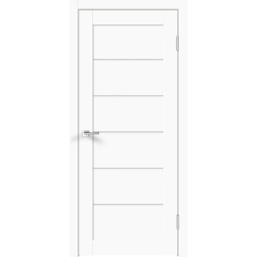 Комплект двери Стэп глухая 80x200 см ПВХ цвет белый с добором 150 мм VELLDORIS STLM-2159857