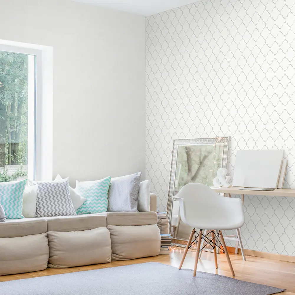 Обои флизелиновые Inspire Bastien бежевые 1.06 м Cream 5 STLM-2109889 - Вид №4