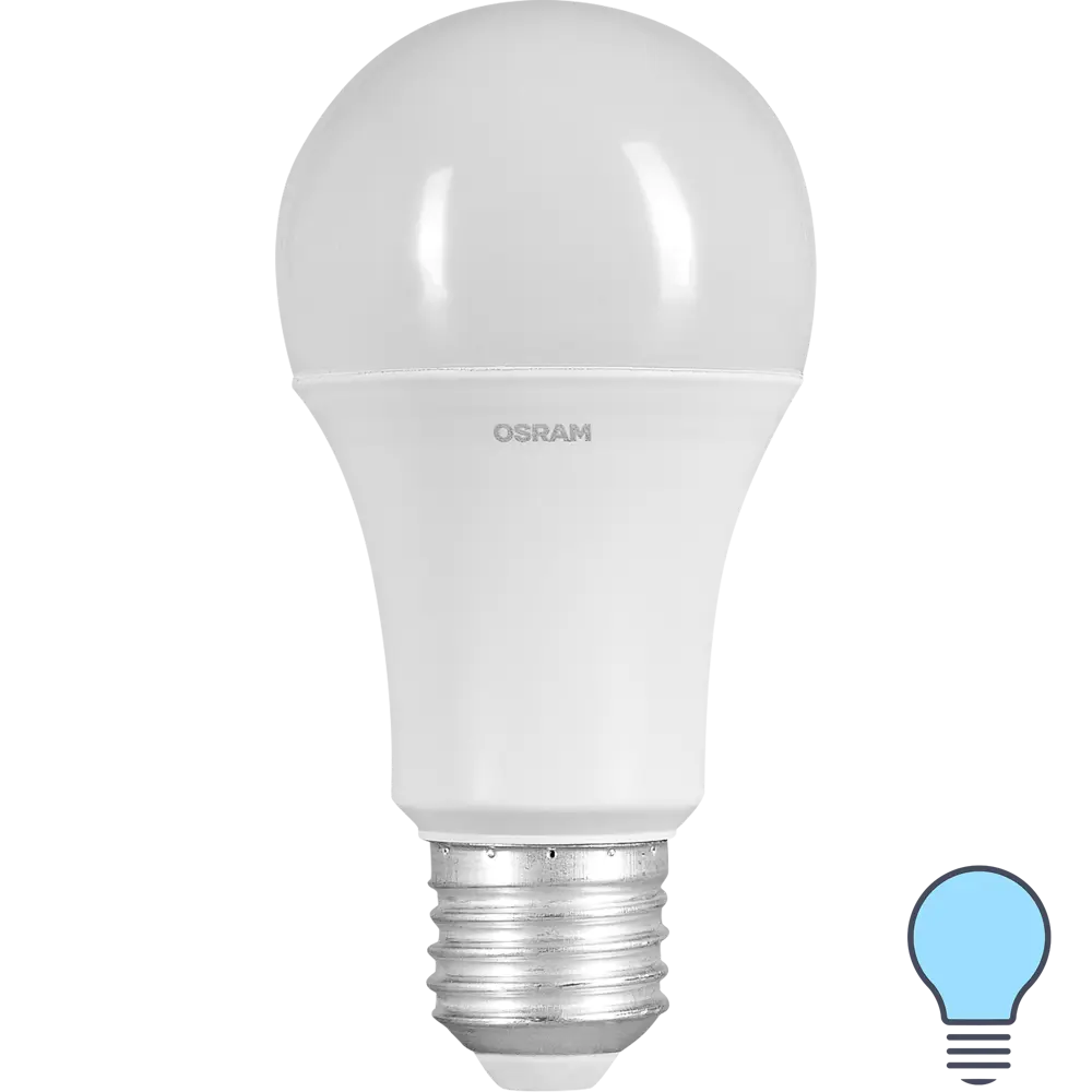 Лампа светодиодная E27 220-240 В 10 Вт груша 1055 лм, холодный белый свет OSRAM STLM-2153636