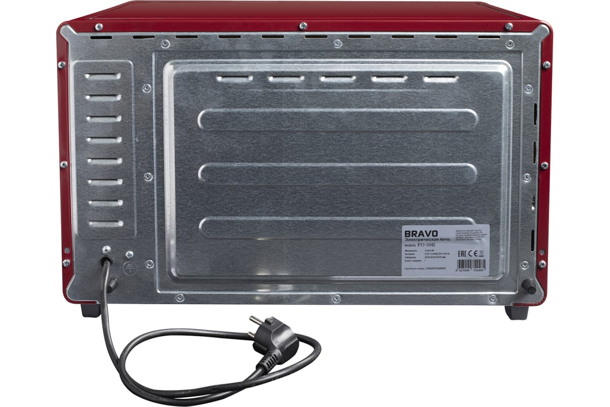 9028347 Мини-печь BRAVO FO-38RR красный STDN-0142183 - Вид №1