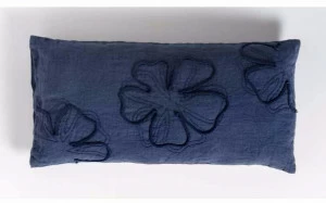 LA FABBRICA DEL LINO Прямоугольная подушка из льна с ручной вышивкой Decor