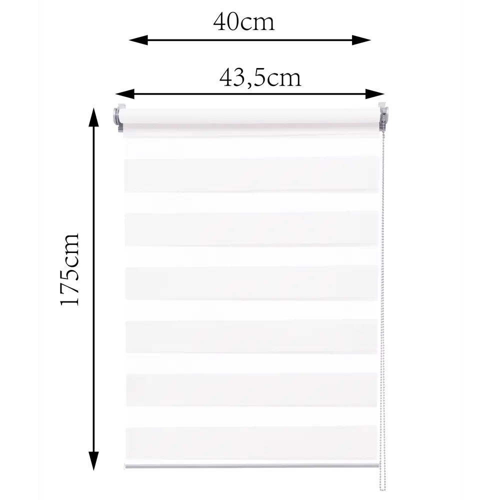 Штора рулонная день-ночь Inspire Siberia 40x175 см белая White 0 STLM-2049345 - Вид №9