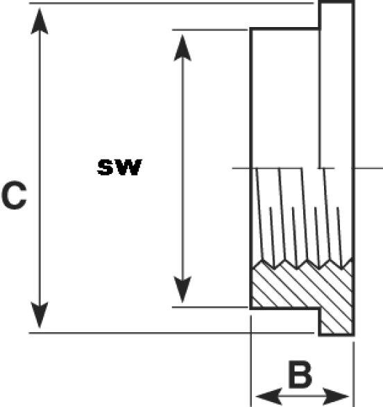 SANIT 69282180 Контргайка, ABS, с коническим БСП женщина  - Вид №1