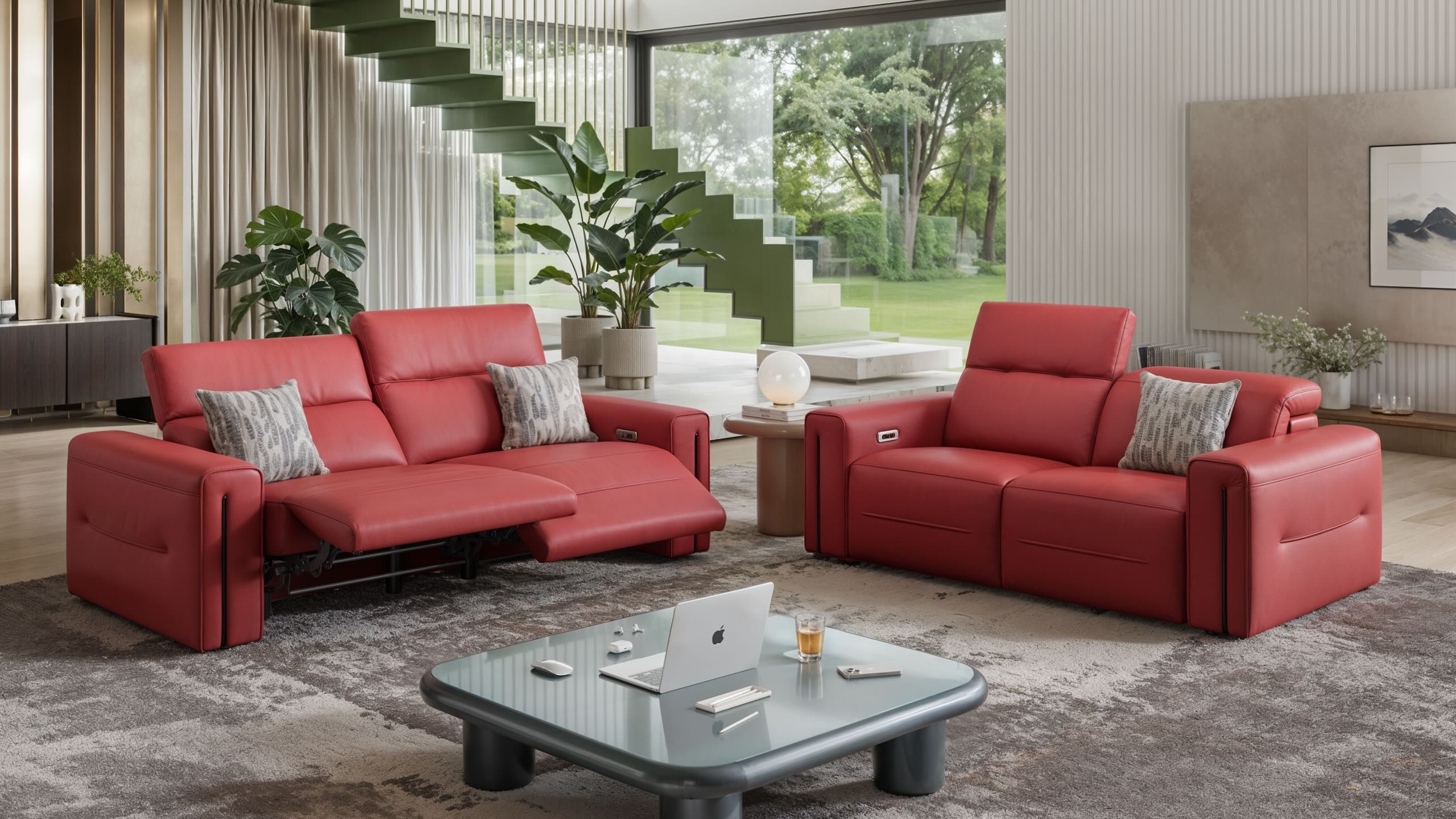 3-местный кожаный диван Sofanella Канны ARCH-00089066 - Вид №1