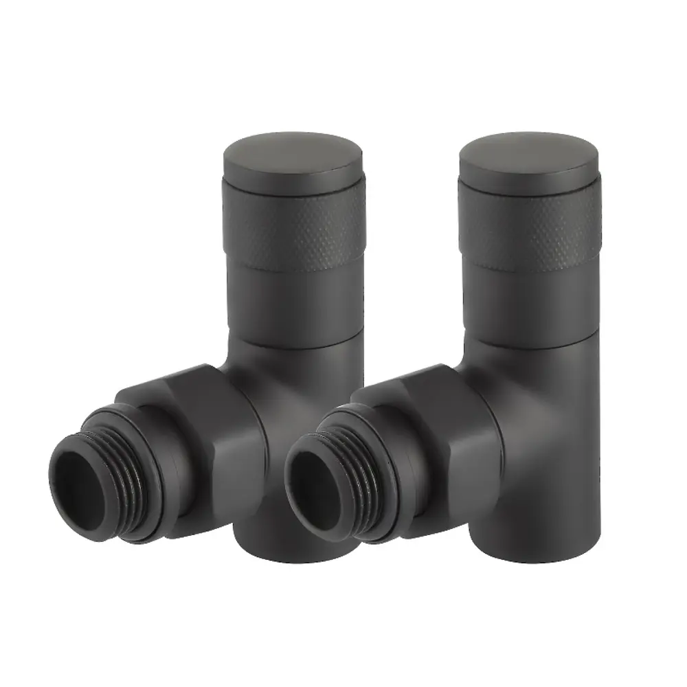 Набор вентилей для радиатора Royal Thermo Piano 1/2" угловой цвет черный STLM-2056358 - Вид №2