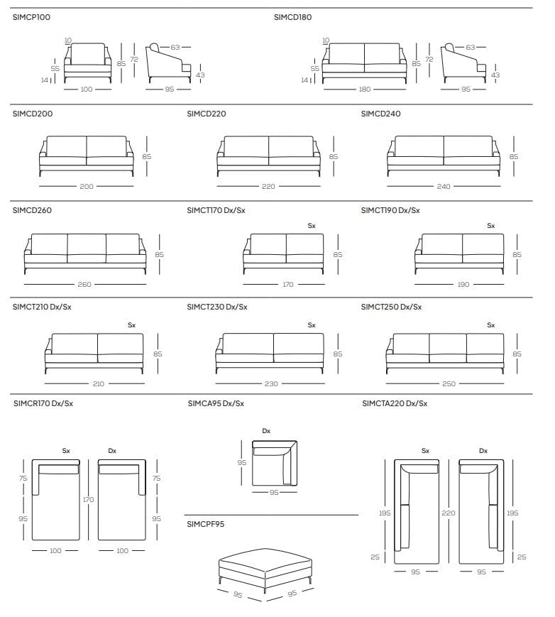 Ткань линейный съемный диван GRUPPO FOX день Фокса ARCH-00001738 - Вид №1
