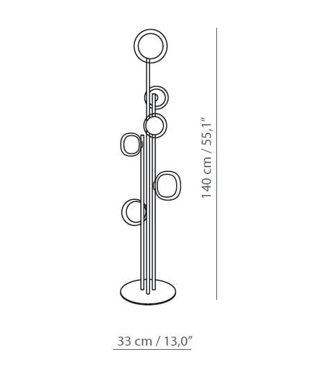 Торшер из металла и боросиликатного стекла Tooy Nabila ARCH-00011019 - Вид №1