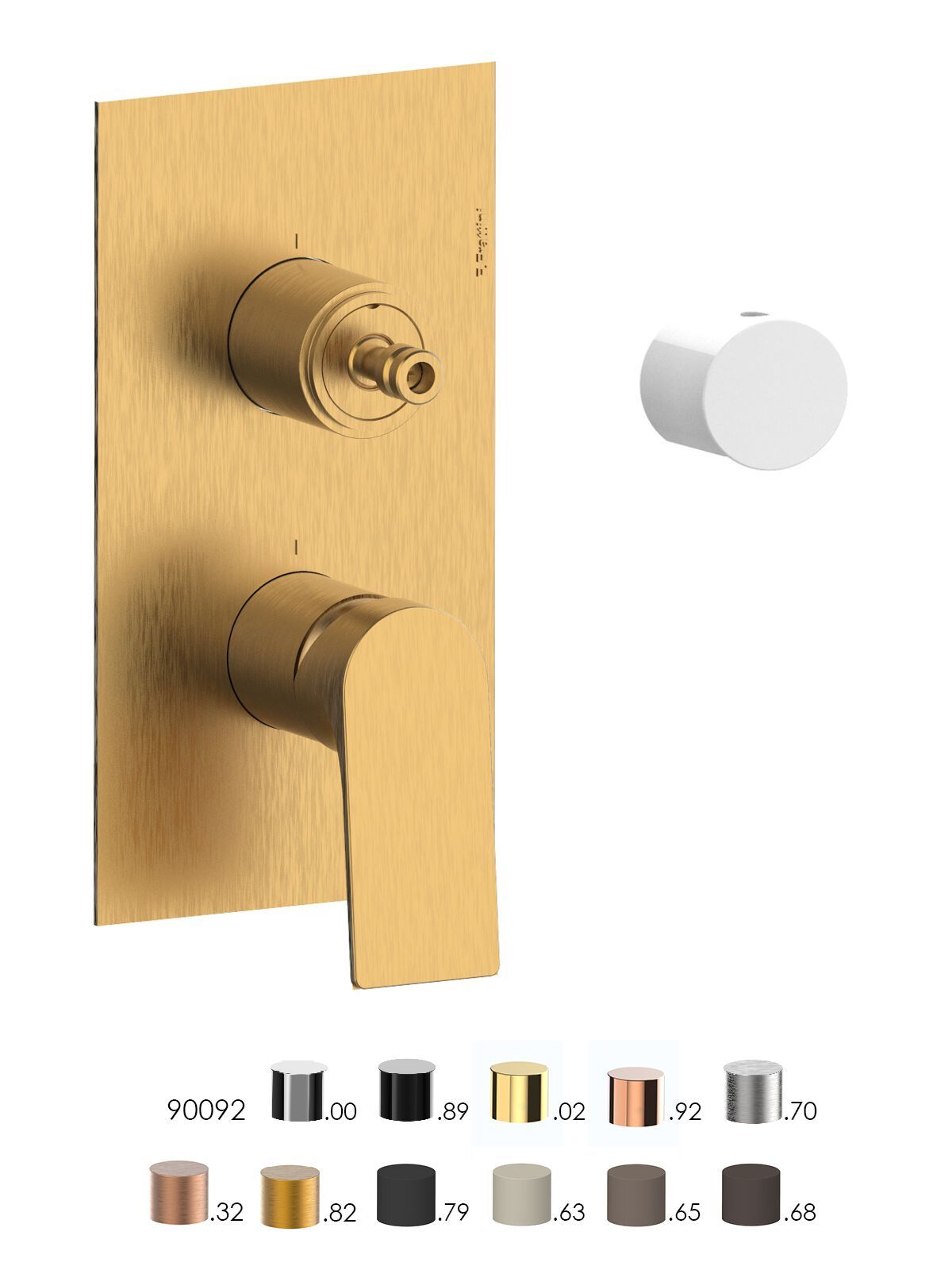 Однорычажный встраиваемый смеситель для душа с переключателем Rubinetterie Frattini Нарцисс ARCH-00057077 - Вид №3