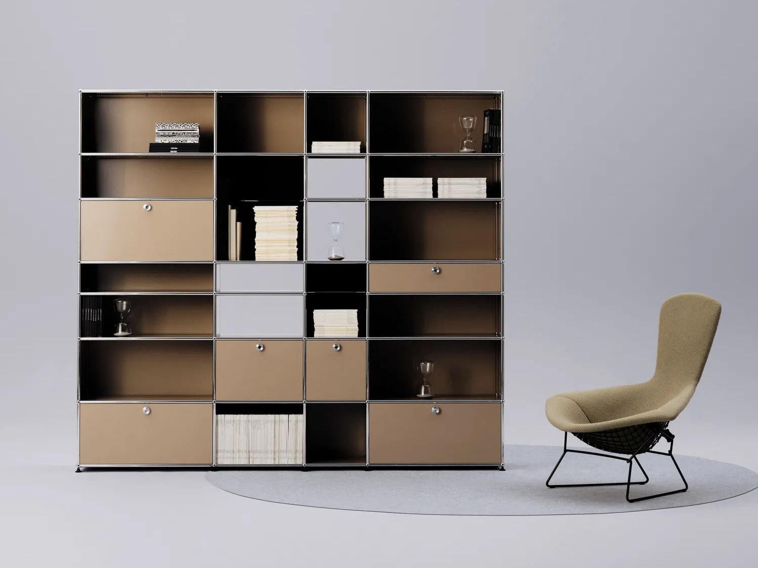 Модульная полка с освещением USM USM Haller E ARCH-00137296 - Вид №1