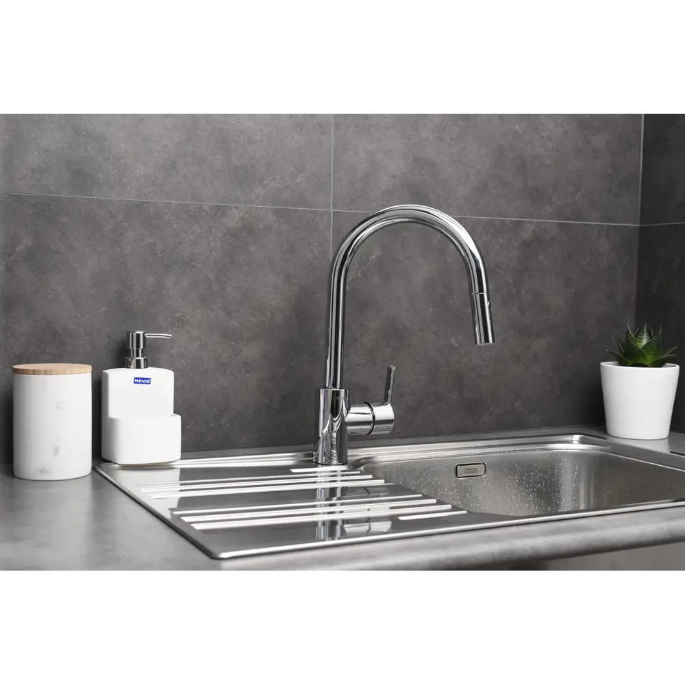 Смеситель для кухни GROHE Feel выдвижной, цвет хром Feel Clova STLM-2209415 - Вид №6