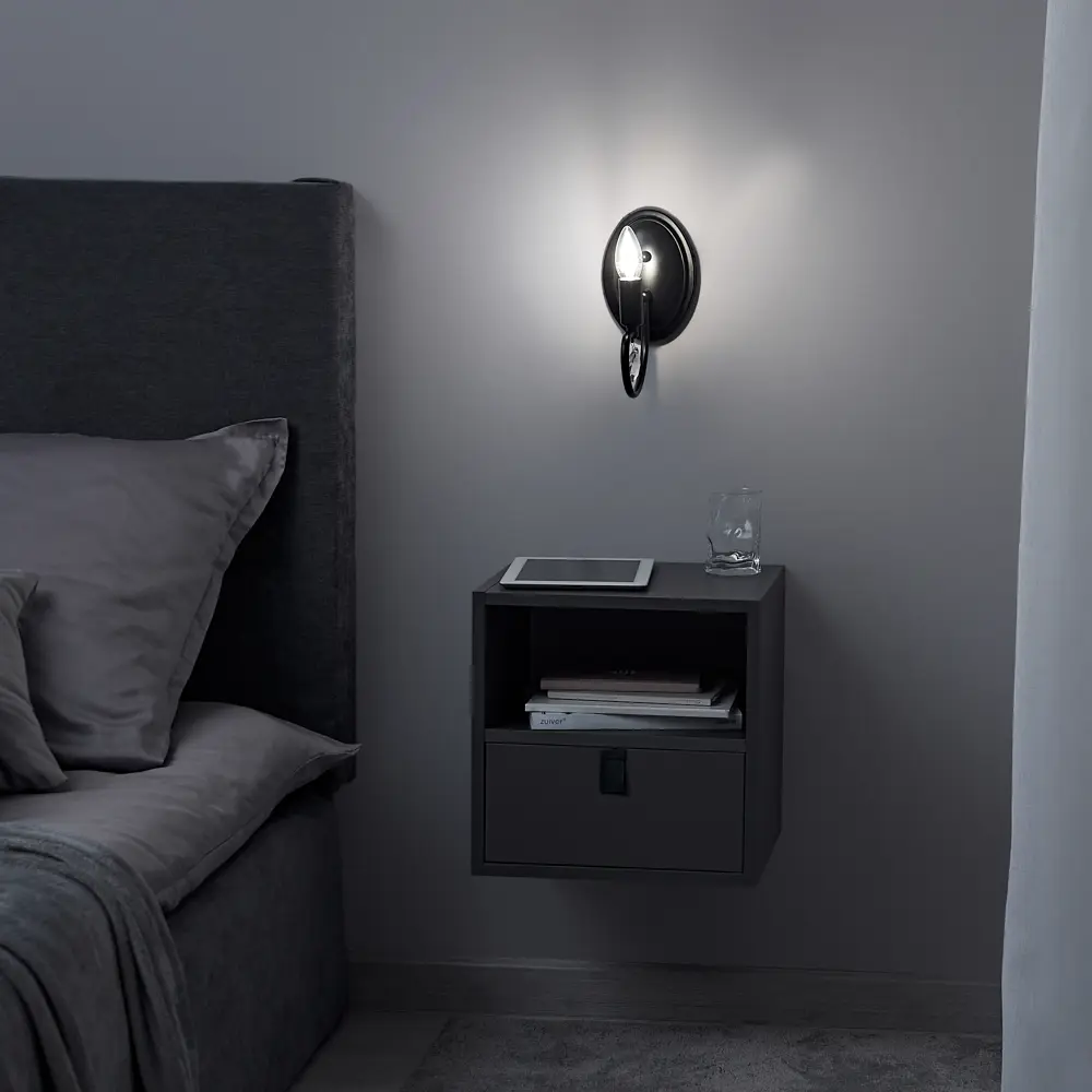 Настенный светильник Черный жемчуг 1xE14x40 Вт цвет черный, хрусталь СВЕТПРОМЪ STLM-2069133 - Вид №6