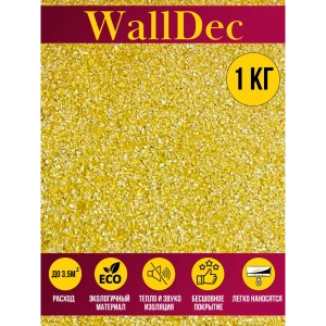 Жидкие обои WallDec Wd 15-1000 рельефные цвет желтый 1 кг