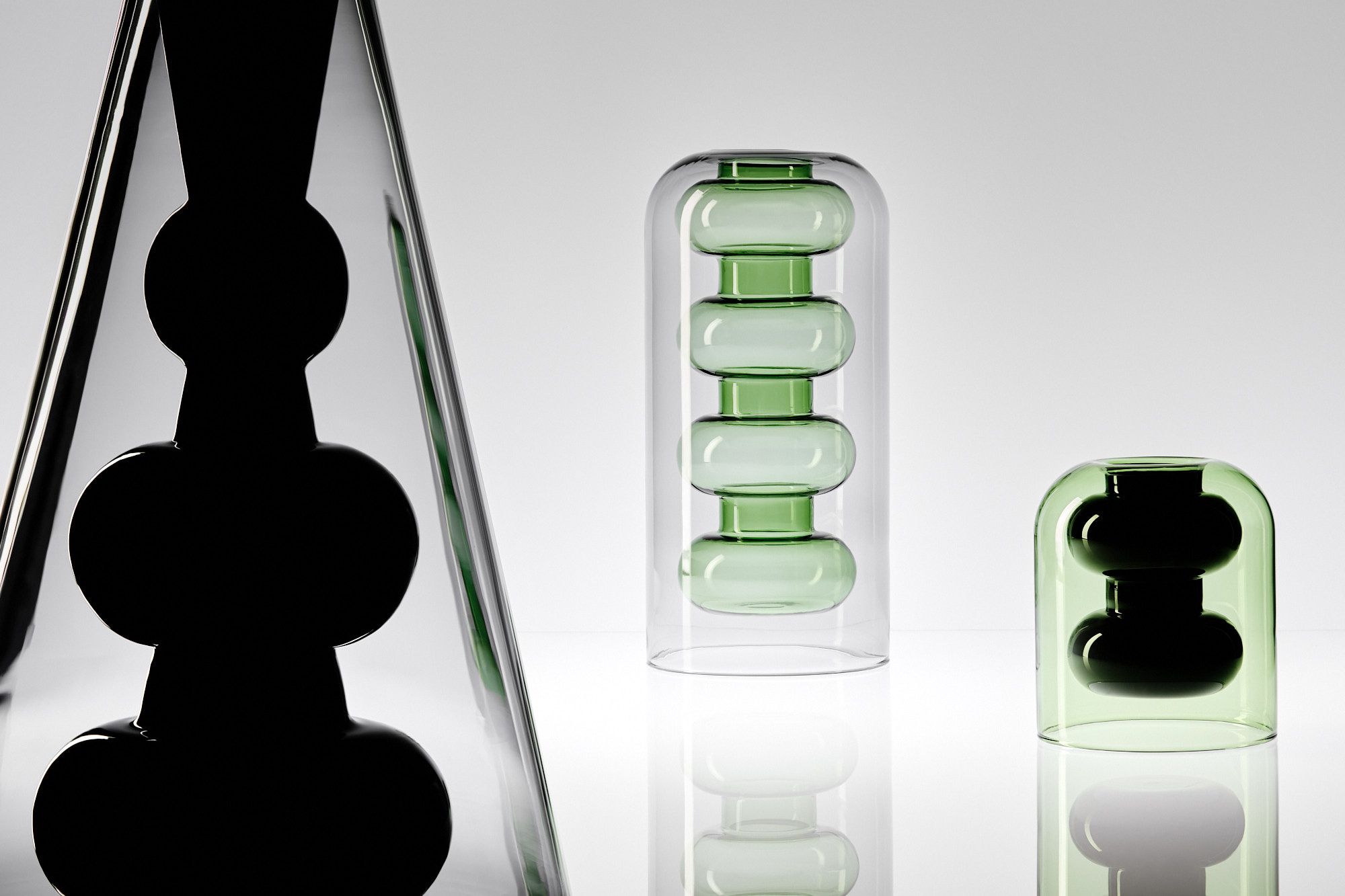 Стеклянная ваза Tom Dixon BUMP TALL GREEN ARCH-00002583 - Вид №3