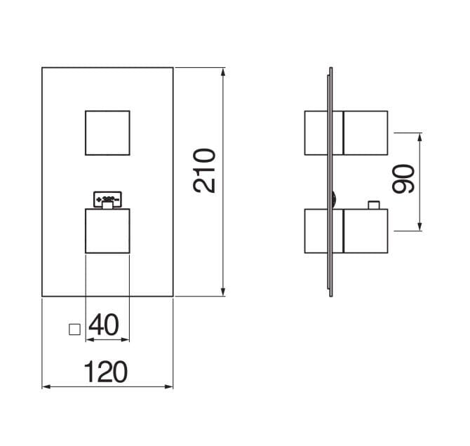 Термостатический смеситель для душа Nobili Seven ARCH-00094675 - Вид №3