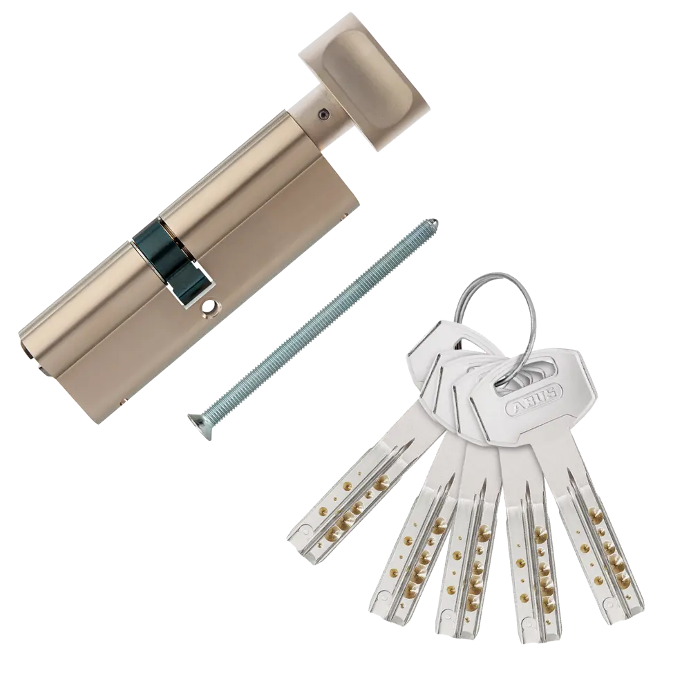 Цилиндр дверной ABUS D12 NIS с защитой от взлома, ключ-вертушка 82732453 D 12 STLM-0034935 - Вид №1