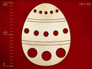 141378 Заготовка для декорирования Деревянная заготовка яйцо резное Полноцвет