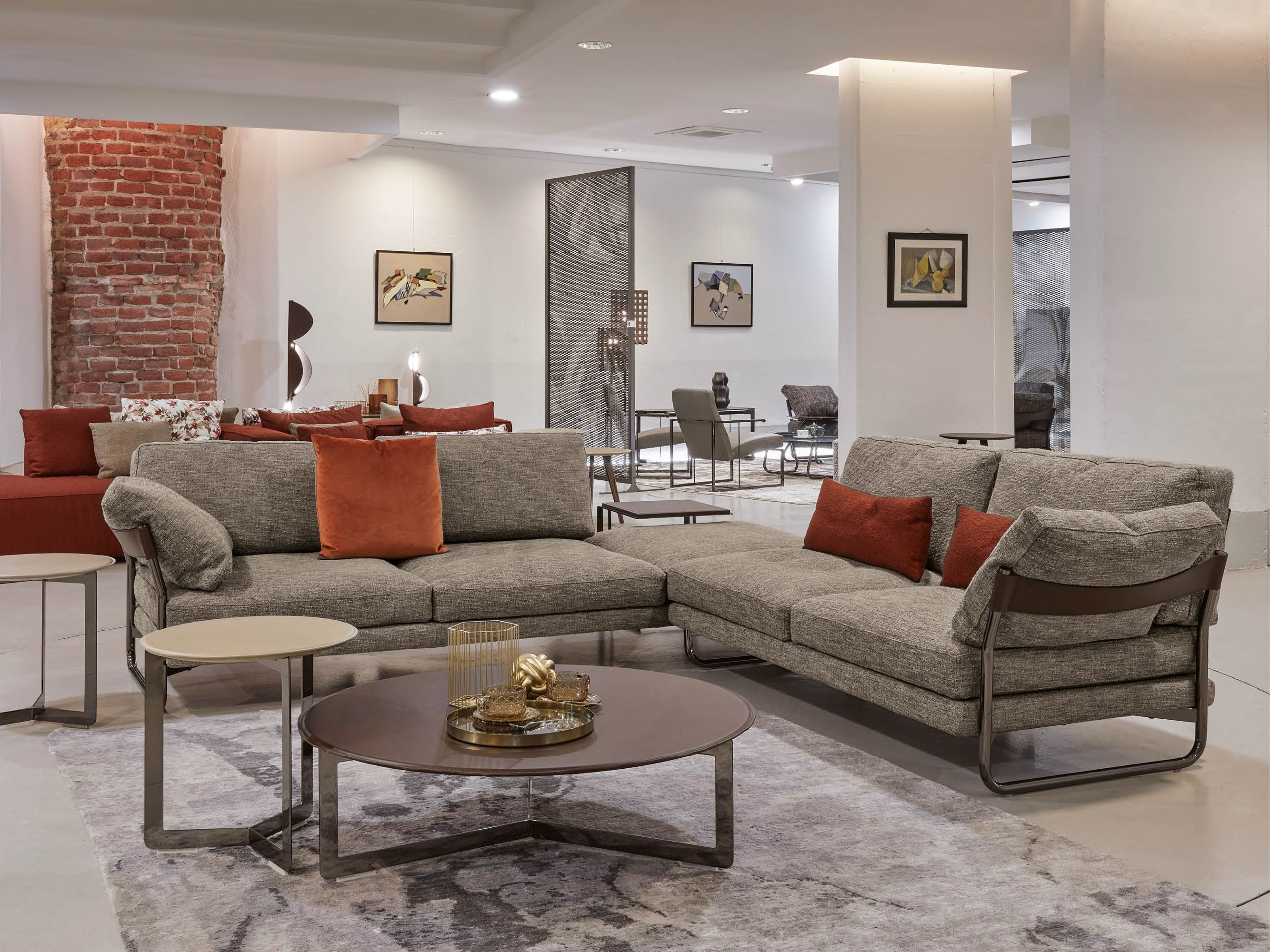 Модульный угловой диван из ткани Dema Alef ARCH-00101244 - Вид №1