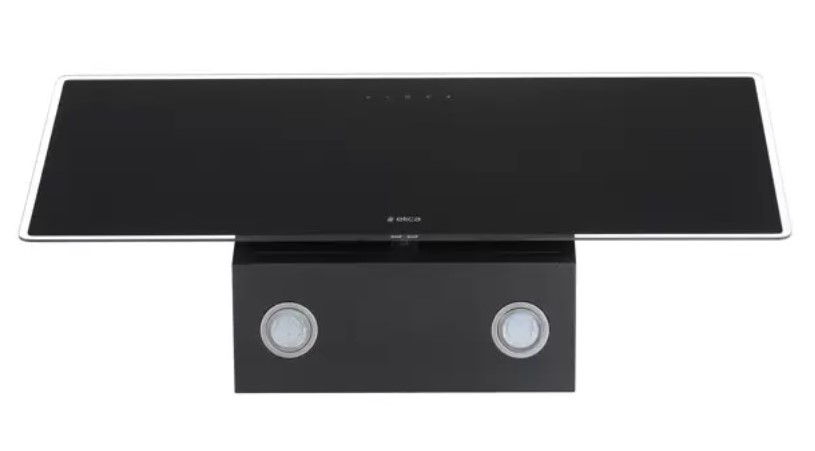 9061655 Вытяжка наклонная Elica SHIRE IX BL/A/90 черный/прозрачный STDN-0101443 - Вид №1