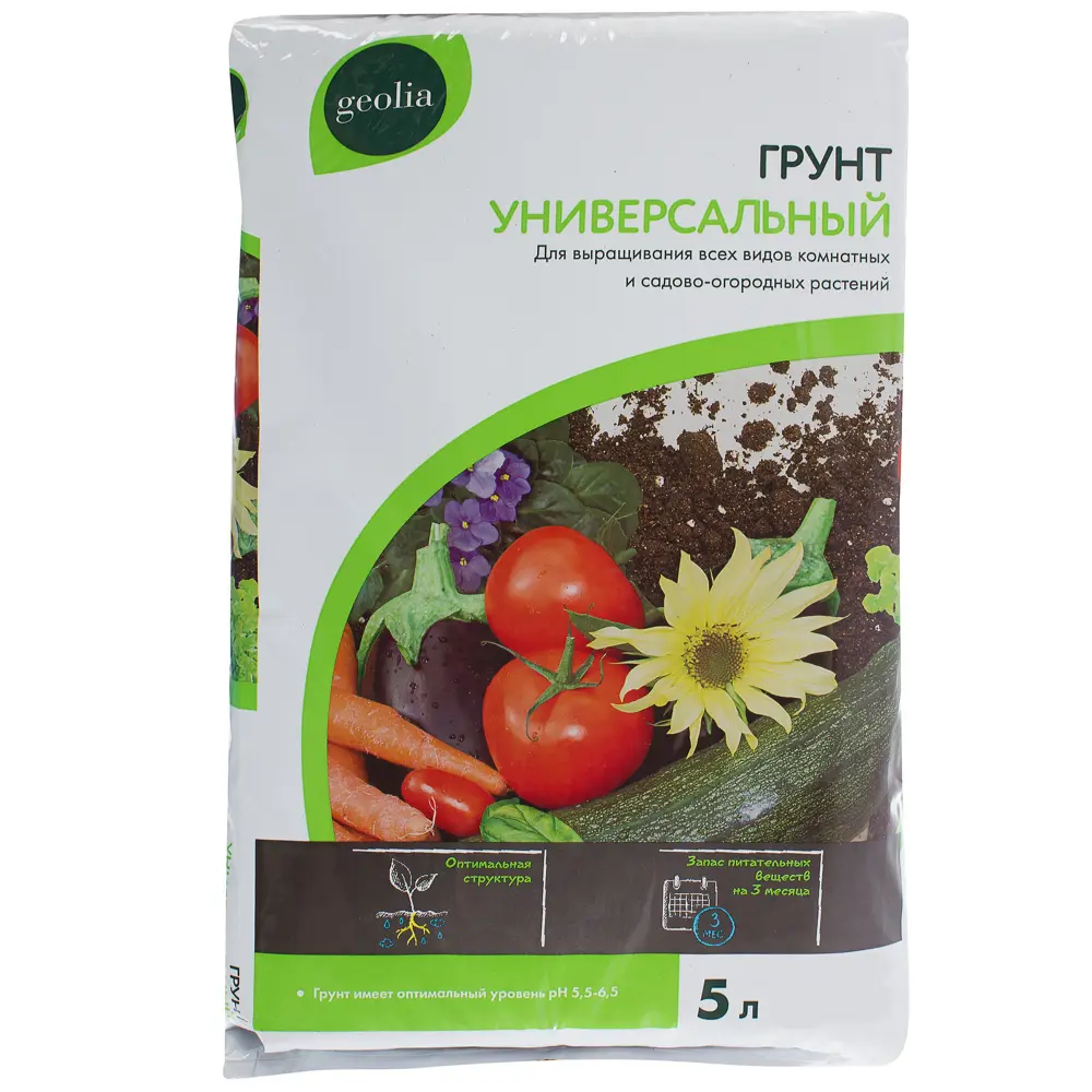 Грунт Geolia «Универсальный» 5 л STLM-2088866