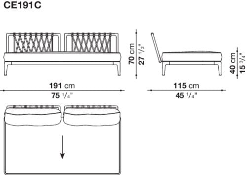 Ткань сад диван B&B Italia Outdoor ARCH-00084560 - Вид №10