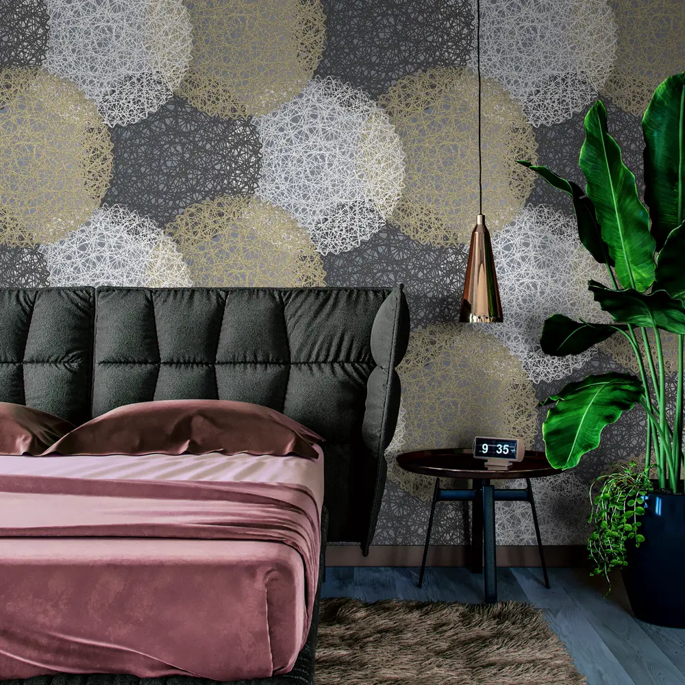 MONTE SOLARO Флизелиновые обои Samui глубокий черный 1.06 м 83236222 STLM-0039702 - Вид №2