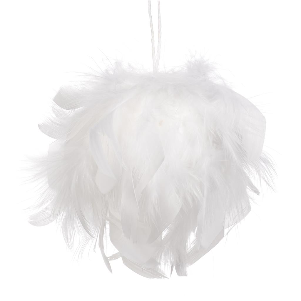 PB 50108 Шар перья белый 9 см GOODWILL Santreyd 