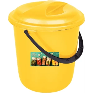 Ведро с крышкой Fun Summera 12 л полипропилен цвет желтый