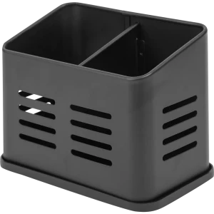 Подставка для приборов 15.8x9x13 см сталь цвет чёрный