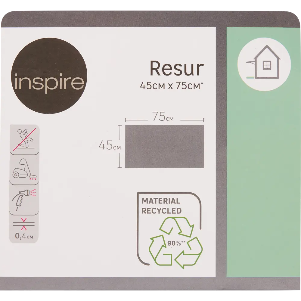 Коврик придверный Inspire Resur WLM A резина 45x75 см STLM-2060490 - Вид №5
