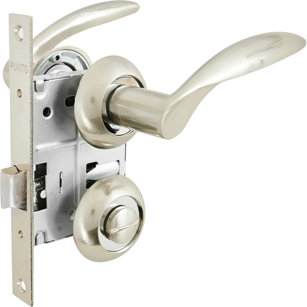 Дверные ручки PUNTO Viola с механизмом запирания в стиле хром/никель 85202300