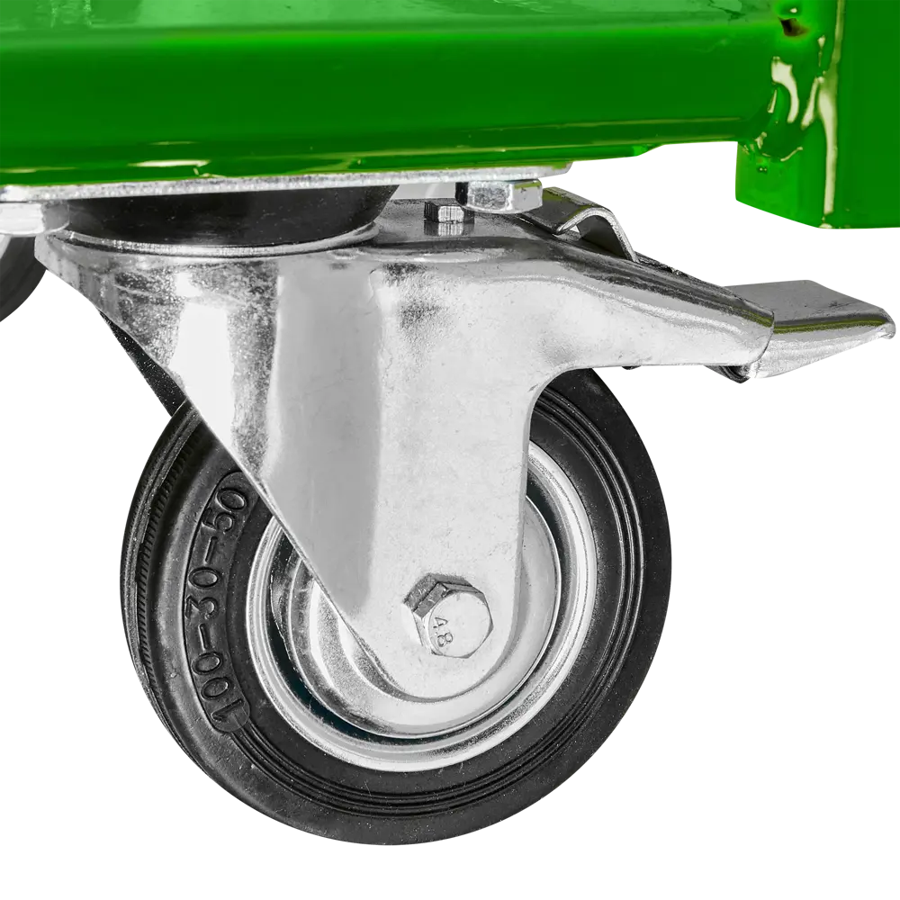 Тележка платформенная нагрузка 250 кг 4 колеса цвет оранжевый СТРОЙМАШ STLM-2211399 - Вид №3