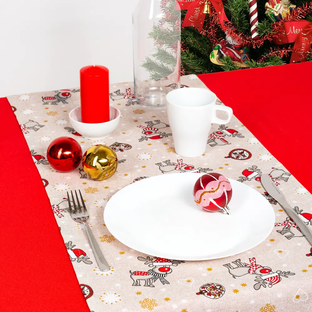 Дорожка «Оленёнок Санты» 40х140 см, цвет бежевый Altali Олененок Санты STLM-2022162 - Вид №5